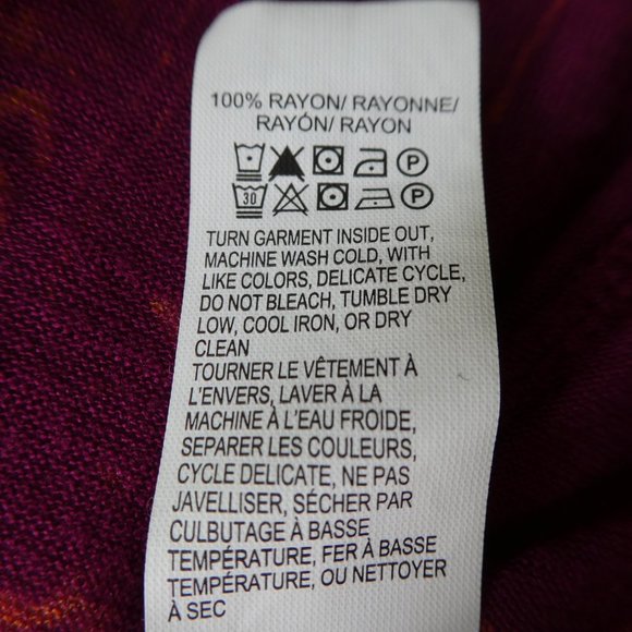 Lucky Brand Tee T Shirt Mandela Print Scoop Short Short Sleeve Red 1X - Picture 7 of 7